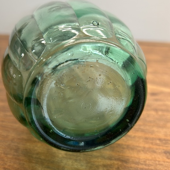 Recycled Green Glass Tall Bud Vase With Pattern - Picture 5 of 10